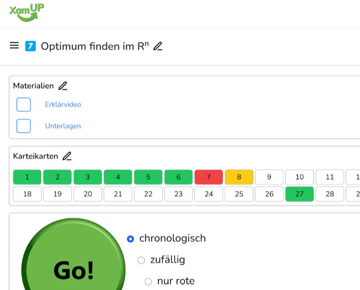 Dashboard Höhere Mathematik